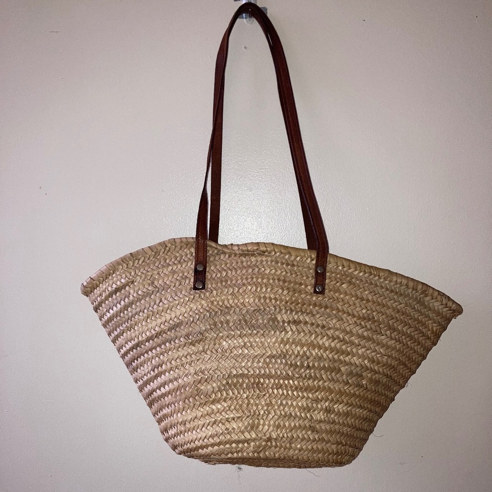 Vintage French Basket Shopping bag